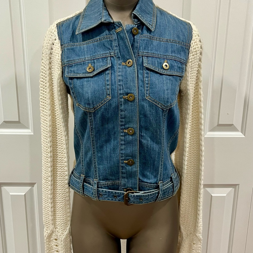 Vintage Cache Sweater Denim Jacket 1990-Y2K